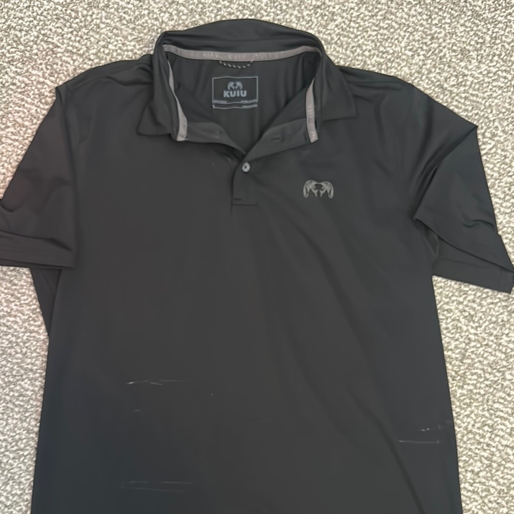 KUIU Performance Men's Black Polo Shirt Large